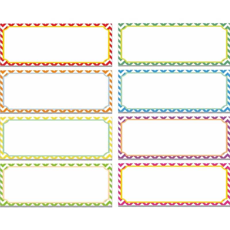 SpriteGru Magnetic Dry Erase Labels Name Plates White Board 32 Labels 8 Colors,3.2" x1.2" - Image 2